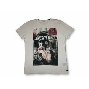 DKNY JEANS T-SHIRT MEN SIZE XXL SHORT SLEEVES WHITE COLOR NEW WITH TAGS